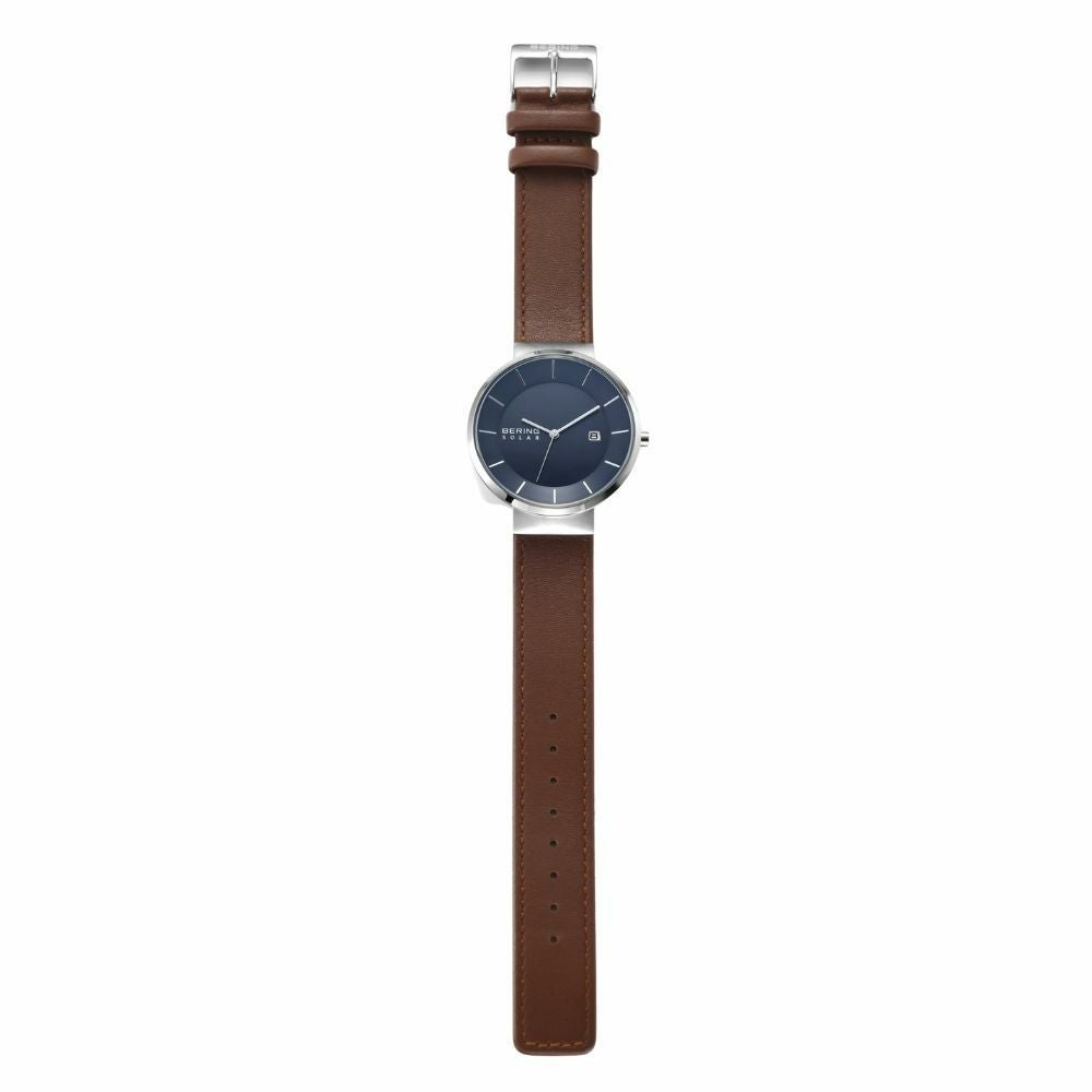 BERING Pair Watch Scandinavian Solar Navy Blue 14639-507 14627-537