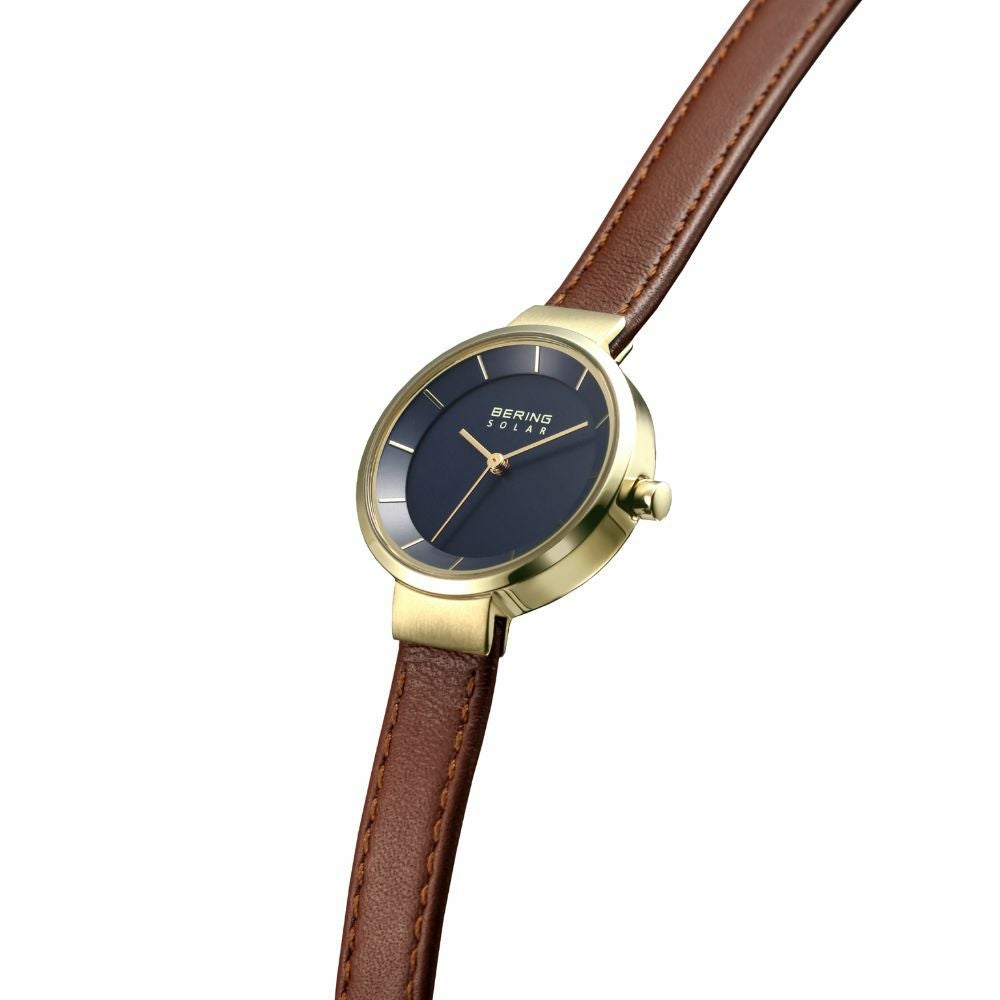 BERING Pair Watch Scandinavian Solar Navy Blue 14639-507 14627-537