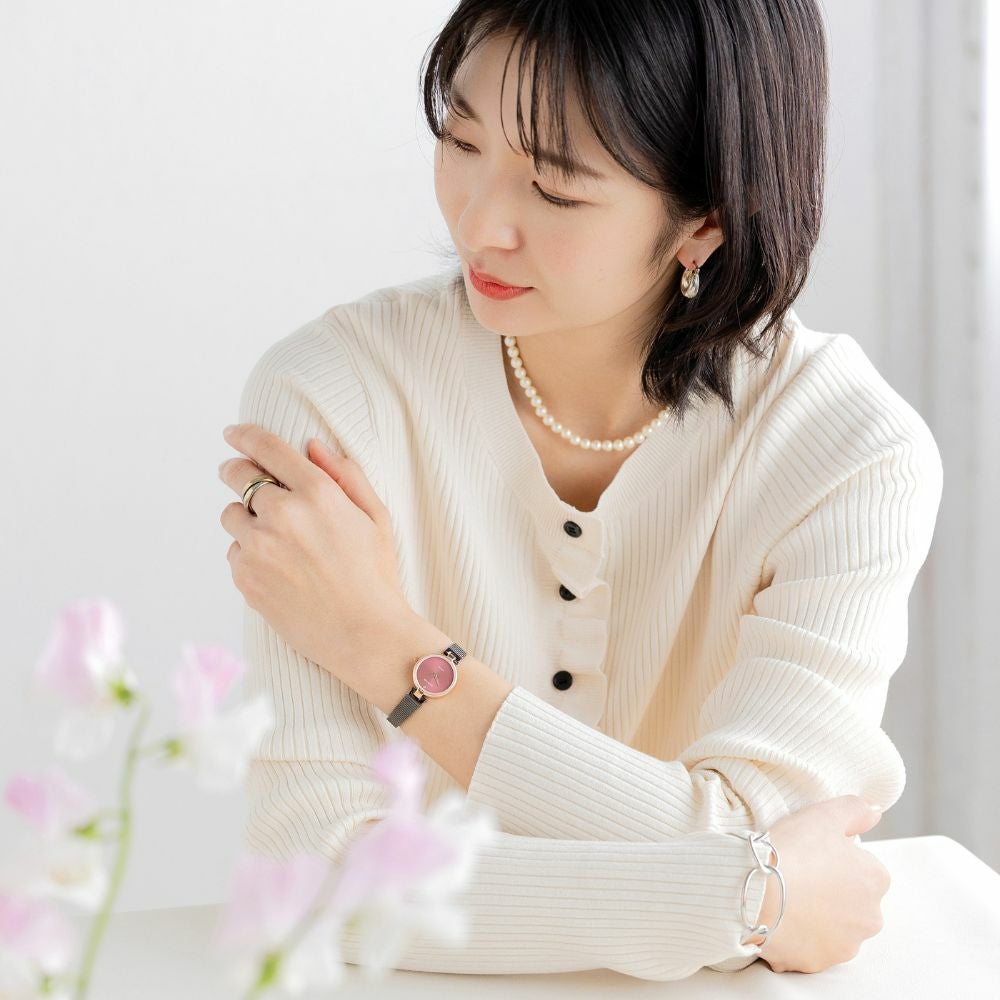 BERING Ladies Watch Classic Diamond Cherry Blossom Japan Limited 17724-069 