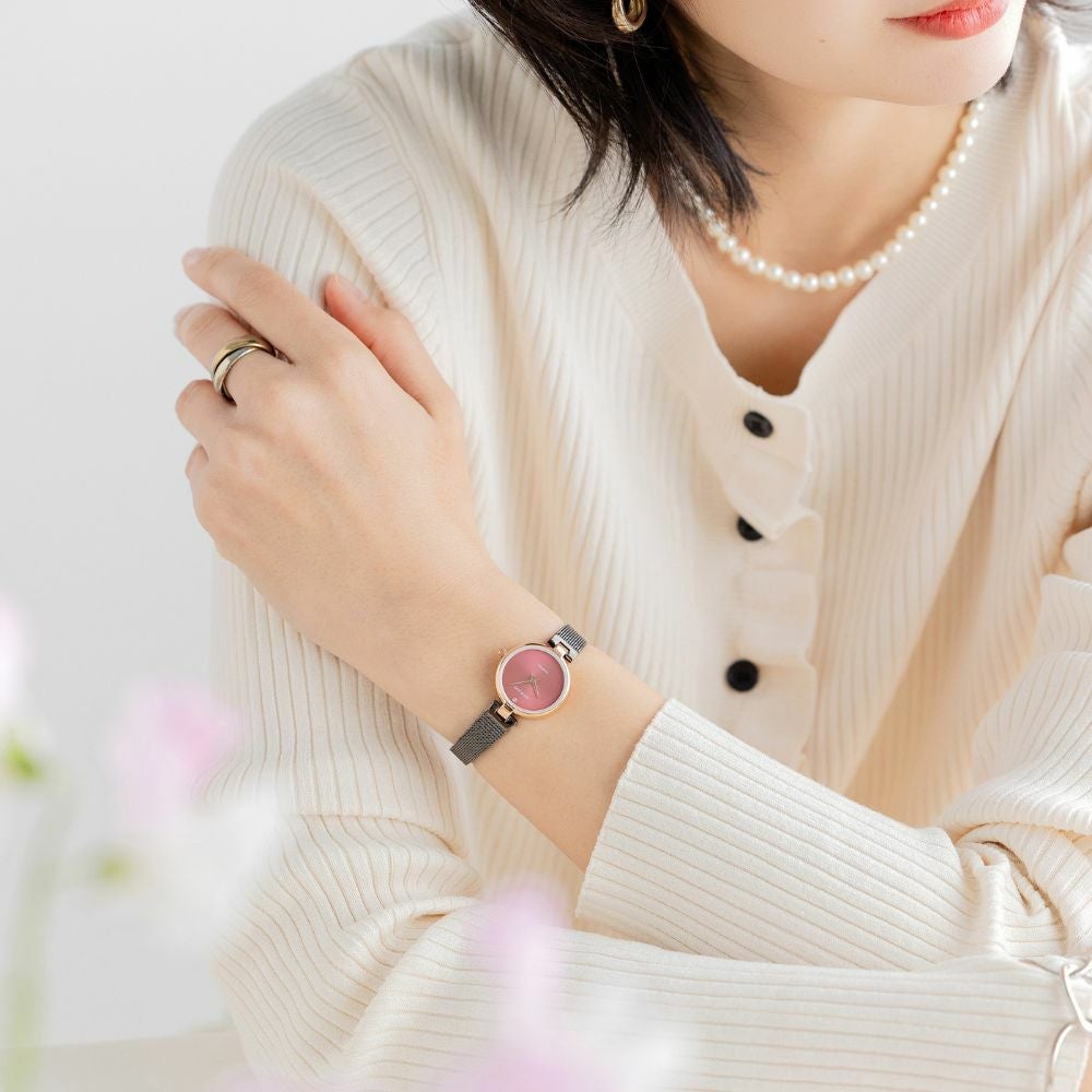 BERING Ladies Watch Classic Diamond Cherry Blossom Japan Limited 17724-069 