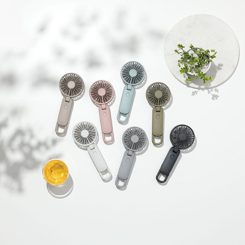 RHYTHM(リズム) ハンディファン2026 首掛け持ち歩きミニ扇風機 大風量 静音 3WAY シルキーウィンドモバイル4