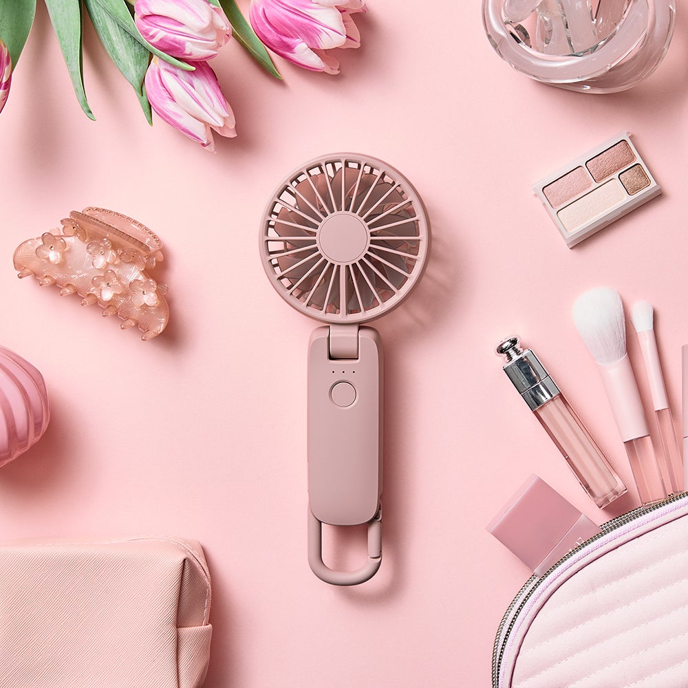 RHYTHM(リズム) ハンディファン2026 首掛け持ち歩きミニ扇風機 大風量 静音 3WAY シルキーウィンドモバイル4