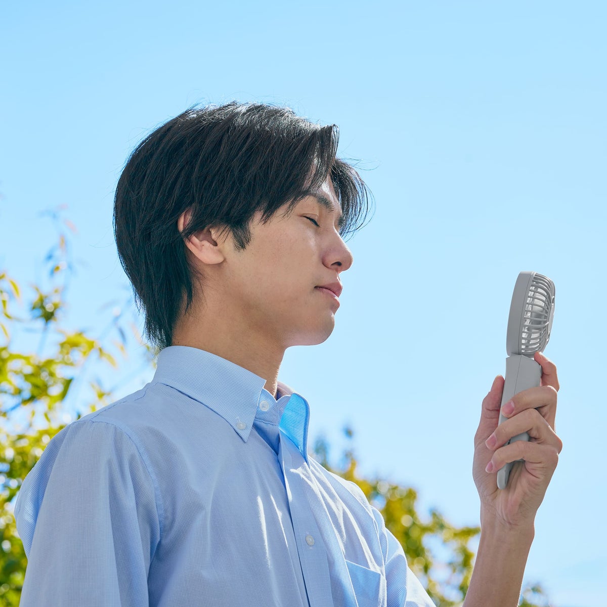 RHYTHM(リズム) ハンディファン2026 首掛け持ち歩きミニ扇風機 大風量 静音 3WAY シルキーウィンドモバイル4