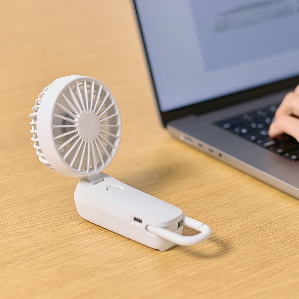 RHYTHM(リズム) ハンディファン2026 首掛け持ち歩きミニ扇風機 大風量 静音 3WAY シルキーウィンドモバイル4