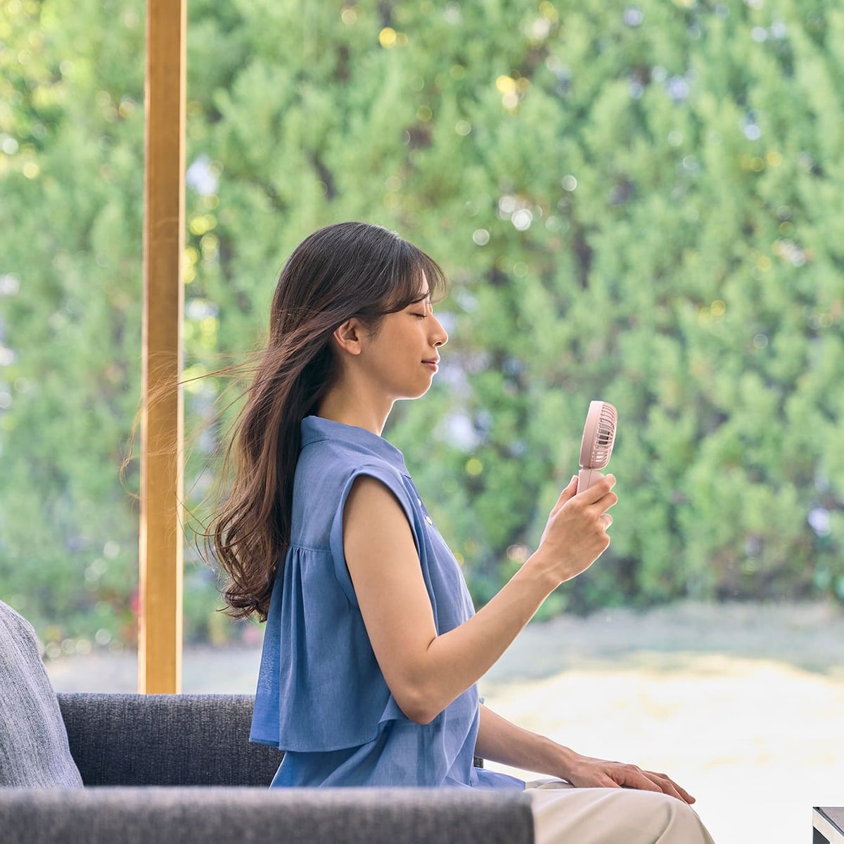 RHYTHM(リズム) ハンディファン2026 首掛け持ち歩きミニ扇風機 大風量 静音 3WAY シルキーウィンドモバイル4