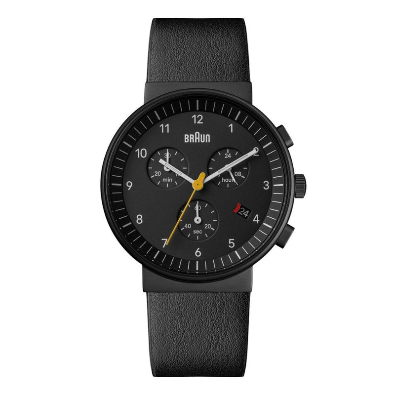 BRAUN CHRONOGRAPH WATCH LEATHER BLACK BN0035BBKBKG （ブラウン クロノグラフ腕時計 黒文字盤×黒ケース）