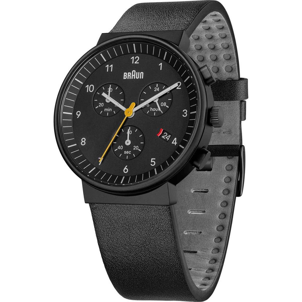 BRAUN CHRONOGRAPH WATCH LEATHER BLACK BN0035BBKBKG （ブラウン クロノグラフ腕時計 黒文字盤×黒ケース）