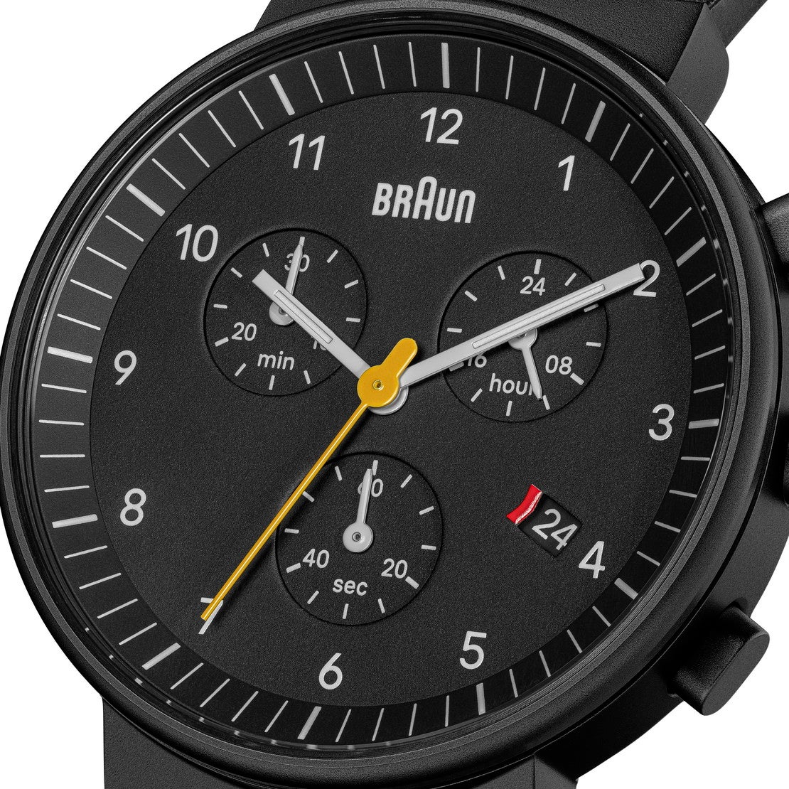 BRAUN CHRONOGRAPH WATCH LEATHER BLACK BN0035BBKBKG （ブラウン クロノグラフ腕時計 黒文字盤×黒ケース）
