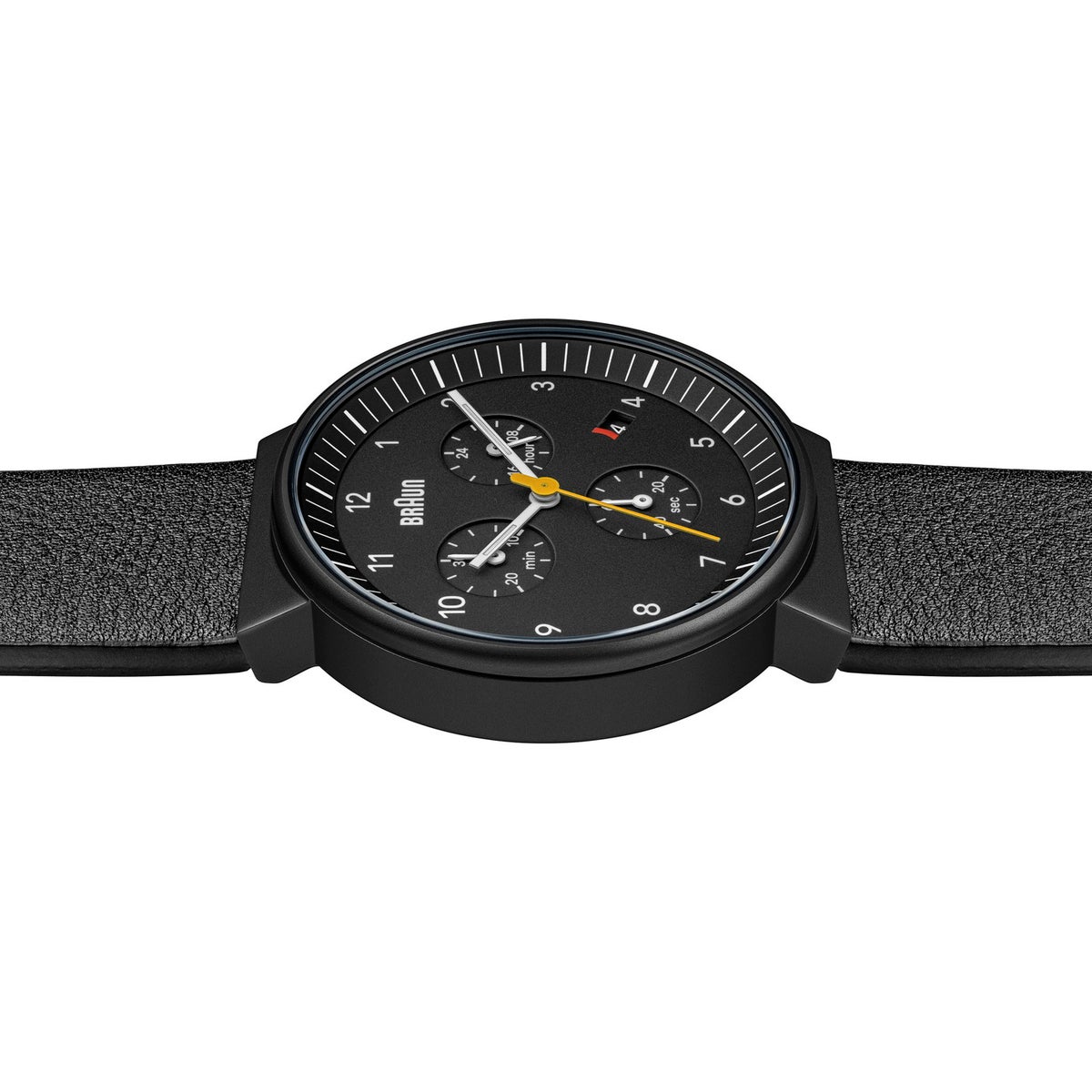 BRAUN CHRONOGRAPH WATCH LEATHER BLACK BN0035BBKBKG （ブラウン クロノグラフ腕時計 黒文字盤×黒ケース）