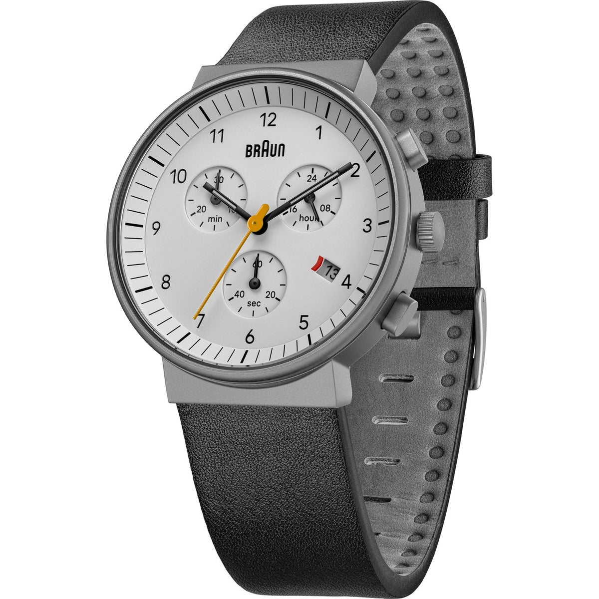BRAUN CHRONOGRAPH WATCH LEATHER WHITE BN0035BWHBKG （ブラウン クロノグラフ腕時計 白文字盤×シルバーケース）