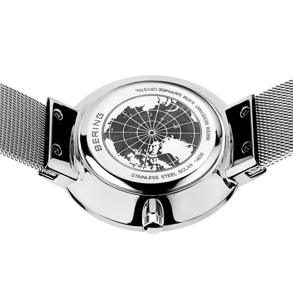 BERING Pair Watch Mens Ladies Unisex SCANDINAVIAN SOLAR 14639-003 14627-002 （ベーリング スカンジナビアンソーラー グレー×ゴールド シルバーメッシュベルト）