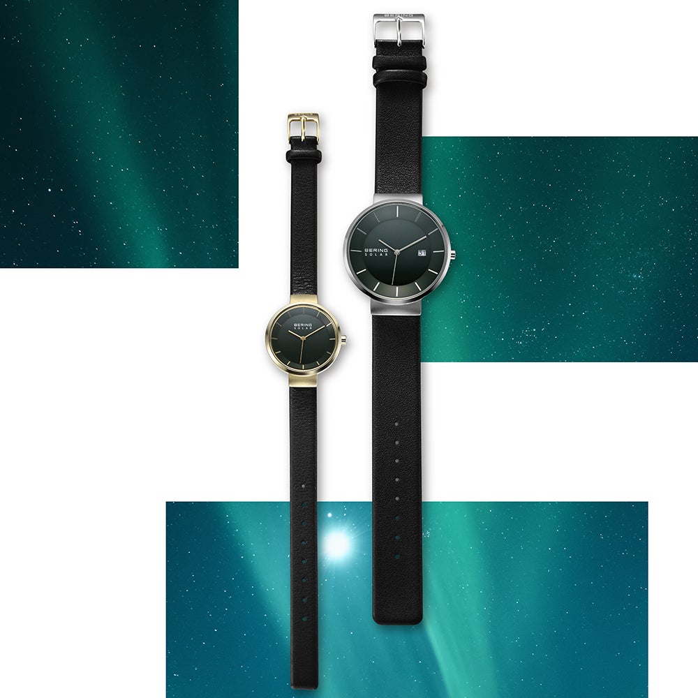 BERING Pair Watch Scandinavian Solar Deepgreen 14639-409 14627-439 （ベーリング 腕時計 ペアウォッチセット スカンジナビアンソーラー ディープグリーン ）