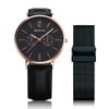 ブラック×ローズゴールドのペアウォッチ2点セット BERING Pair Watch Changes Black×RoseGold 14240-166 14236-166 （ベーリング 腕時計 ペアウォッチ チェンジズ ブラック×ローズゴールド）