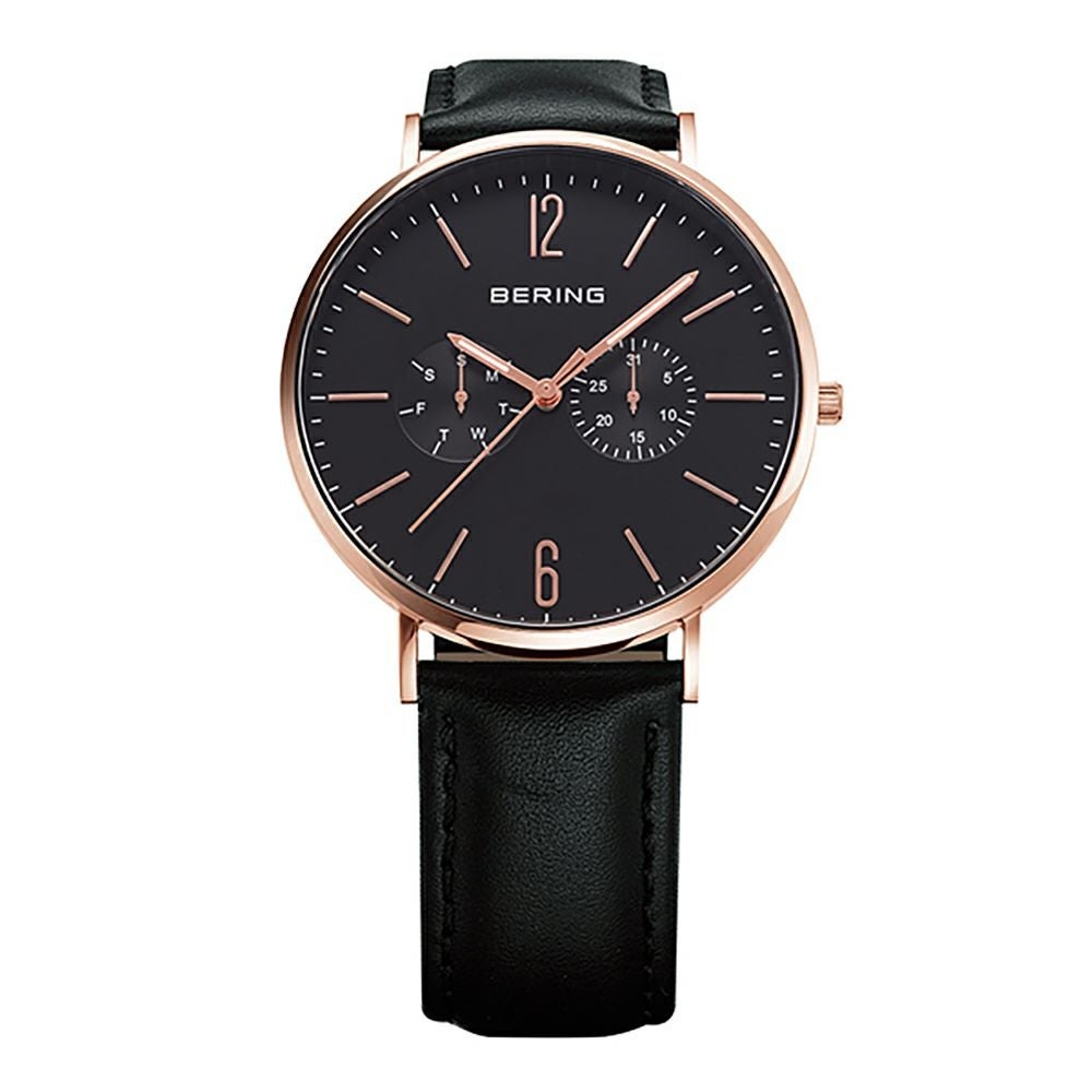 ブラック×ローズゴールドのペアウォッチ2点セット BERING Pair Watch Changes Black×RoseGold 14240-166 14236-166 （ベーリング 腕時計 ペアウォッチ チェンジズ ブラック×ローズゴールド）