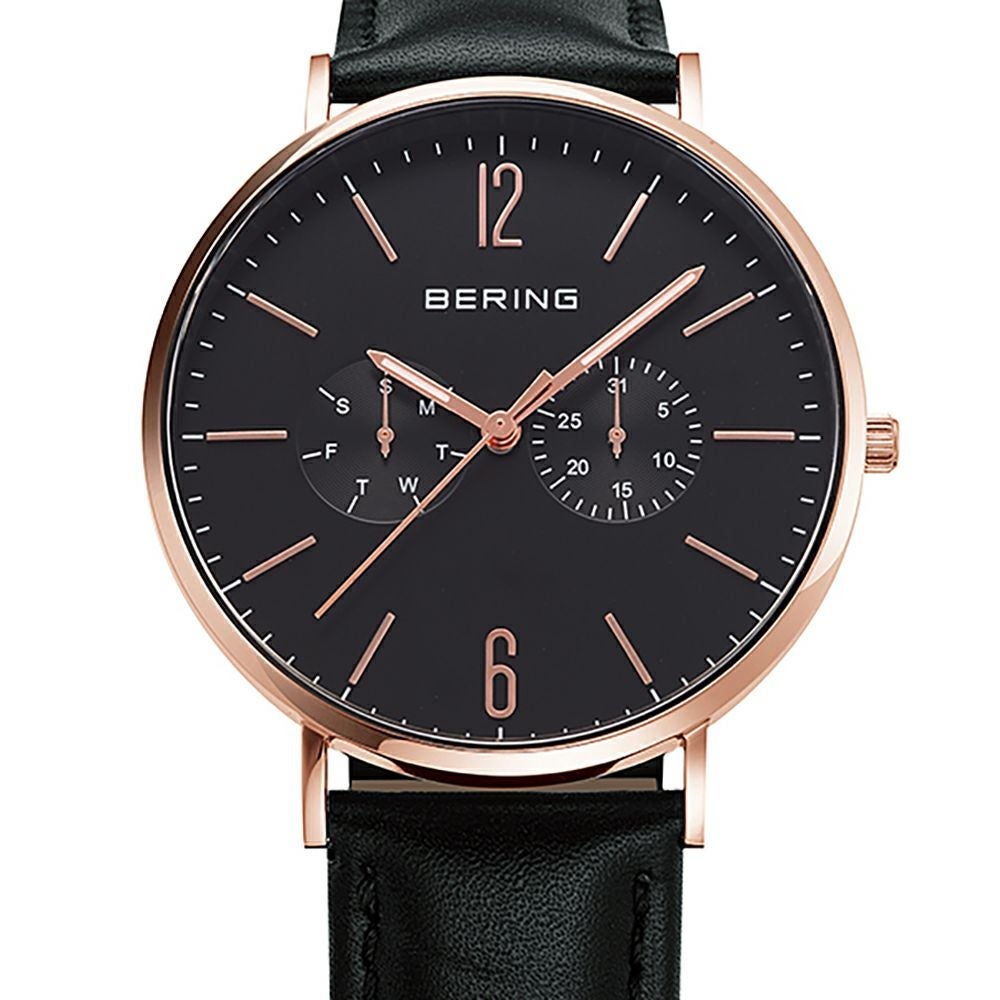 ブラック×ローズゴールドのペアウォッチ2点セット BERING Pair Watch Changes Black×RoseGold 14240-166 14236-166 （ベーリング 腕時計 ペアウォッチ チェンジズ ブラック×ローズゴールド）