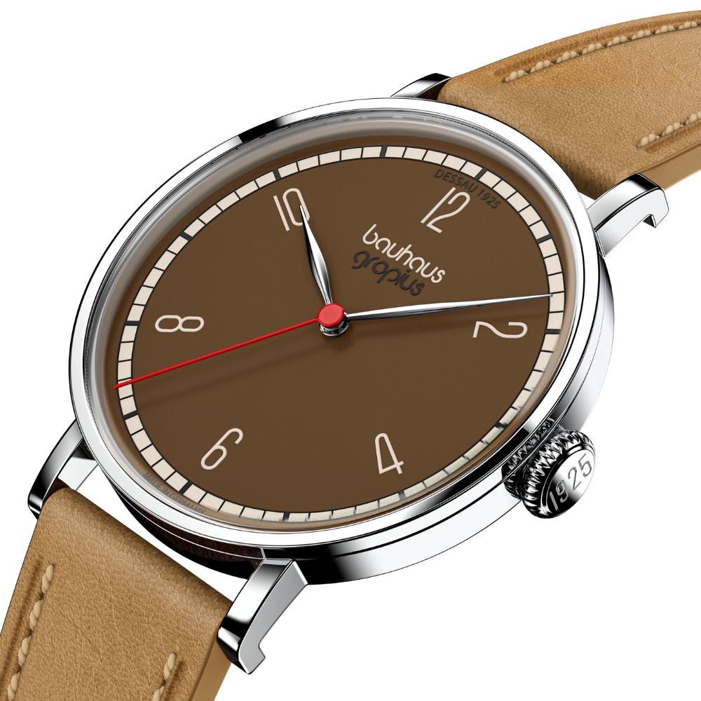 バウハウスデッサウ校舎誕生100周年記念 Bauhaus Walter Gropius (バウハウス・ヴァルター・グロピウス) ニューバウハウス デッサウ1925シリーズ メンズ ユニセックス腕時計 WGN003-15