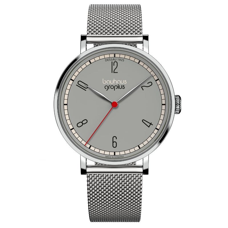 バウハウスデッサウ校舎誕生100周年記念 Bauhaus Walter Gropius (バウハウス・ヴァルター・グロピウス) ニューバウハウス デッサウ1925シリーズ メンズ ユニセックス腕時計 WGN003-17M