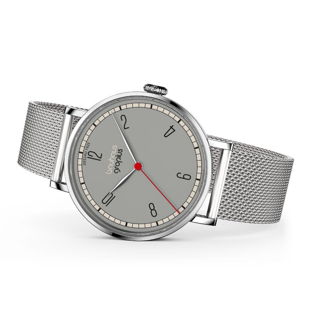 バウハウスデッサウ校舎誕生100周年記念 Bauhaus Walter Gropius (バウハウス・ヴァルター・グロピウス) ニューバウハウス デッサウ1925シリーズ メンズ ユニセックス腕時計 WGN003-17M