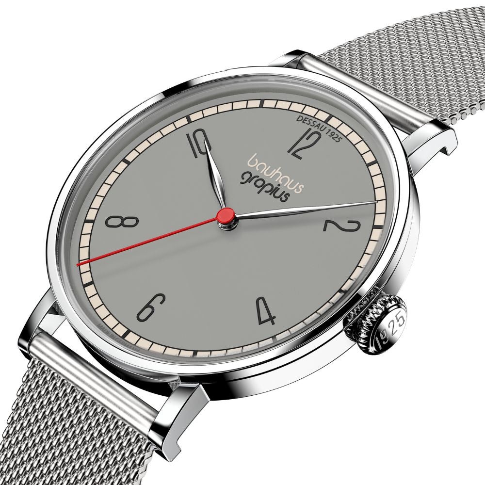バウハウスデッサウ校舎誕生100周年記念 Bauhaus Walter Gropius (バウハウス・ヴァルター・グロピウス) ニューバウハウス デッサウ1925シリーズ メンズ ユニセックス腕時計 WGN003-17M