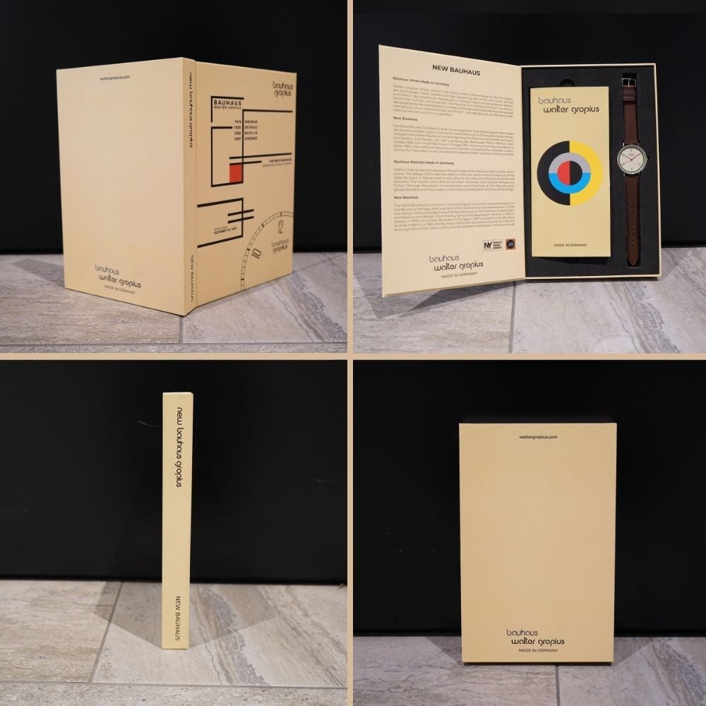 バウハウスデッサウ校舎誕生100周年記念 Bauhaus Walter Gropius (バウハウス・ヴァルター・グロピウス) ニューバウハウス デッサウ1925シリーズ メンズ ユニセックス腕時計 WGN003-20