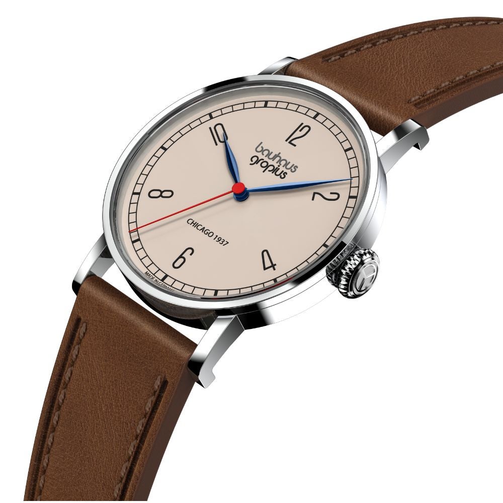 バウハウスデッサウ校舎誕生100周年記念 Bauhaus Walter Gropius (バウハウス・ヴァルター・グロピウス) FRAUEN AM BAUHAUS（フラウエン・アム・バウハウス）シリーズ レディース ユニセックス腕時計 WGNL002-05