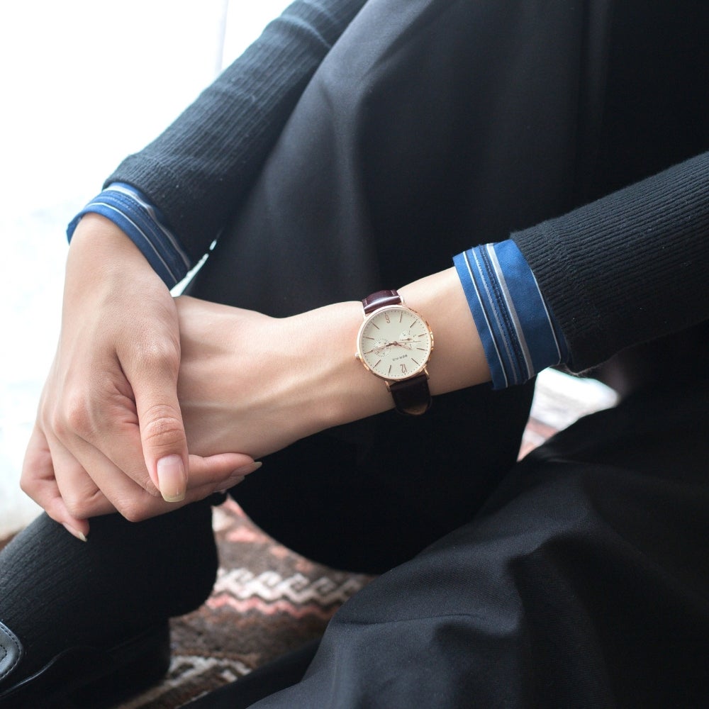  BERING Ladies Unisex Changes Brown leather＆Silver mesh 14236-366 （ベーリング レディース ユニセックス 腕時計 チェンジズ ブラウンレザー＆ローズゴールドメッシュベルト）