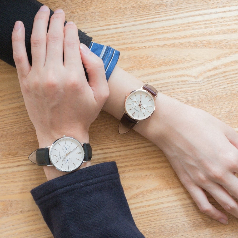 BERING Pair Watch Changes 14240-004 14236-366 （ベーリング 腕時計 ペアウォッチ チェンジズ ホワイト×シルバー＆クリーム×ローズゴールド）