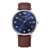 BERING Mens Unisex Air Titanium Navy×Brown 18640-505 （ベーリング メンズ ユニセックス 腕時計 エアチタニウム 青文字盤×ブラウンレザー）