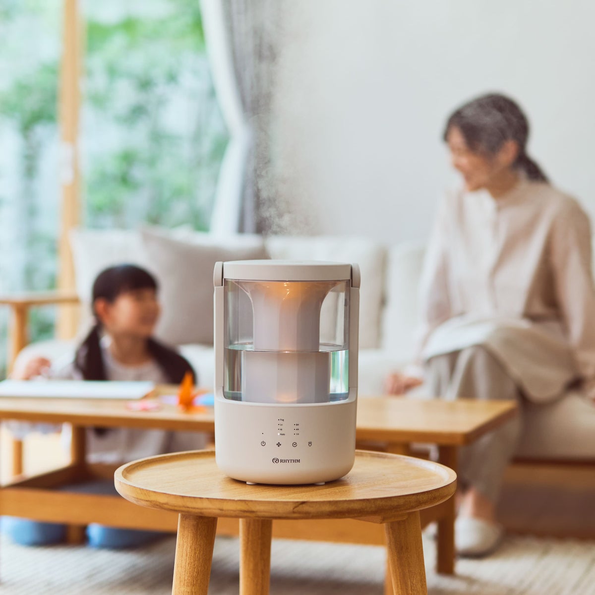 リズム プールレス超音波加湿器 ミスト250 ライトグレー/ウォームグレー (RHYTHM MIST 250 9YYA64RH)